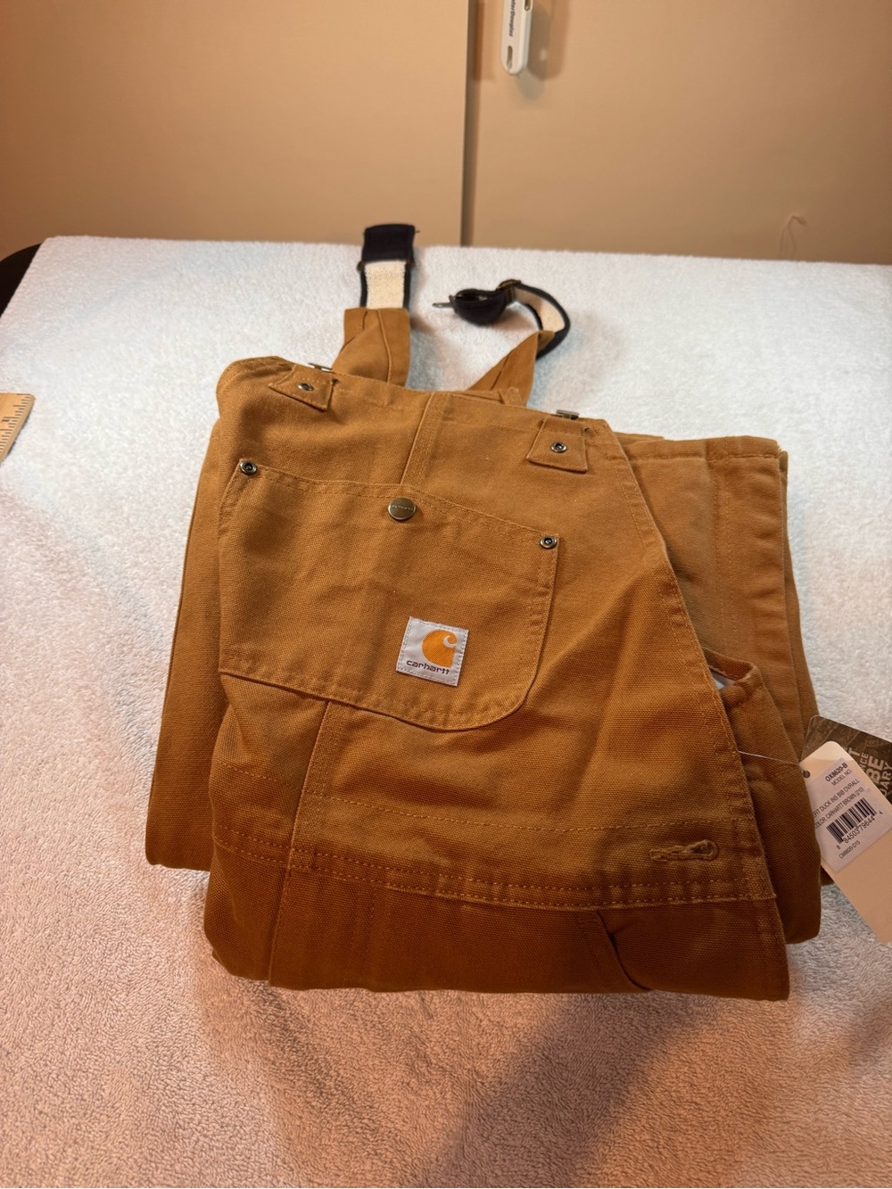 Boys Size 16 Carhartt Brown Duck Bib Overalls